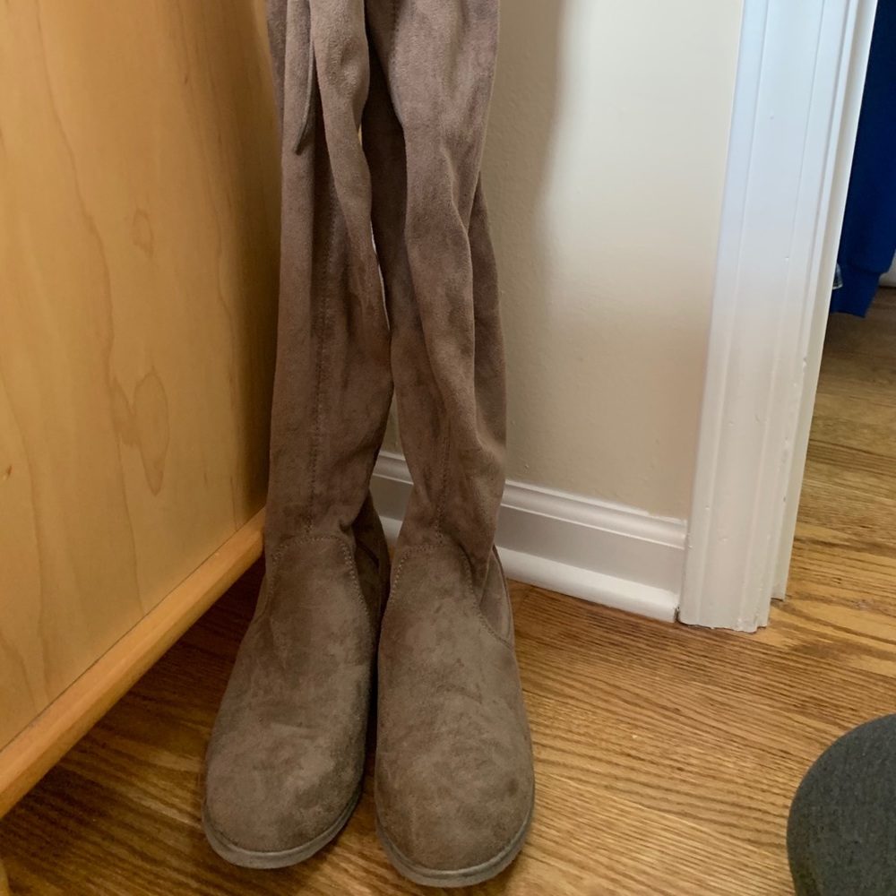 Knee high brown boots